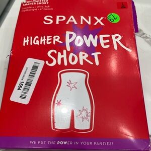 Spanx Higher Power High Waisted Shaper Shorts Seamless Size L Cafe New